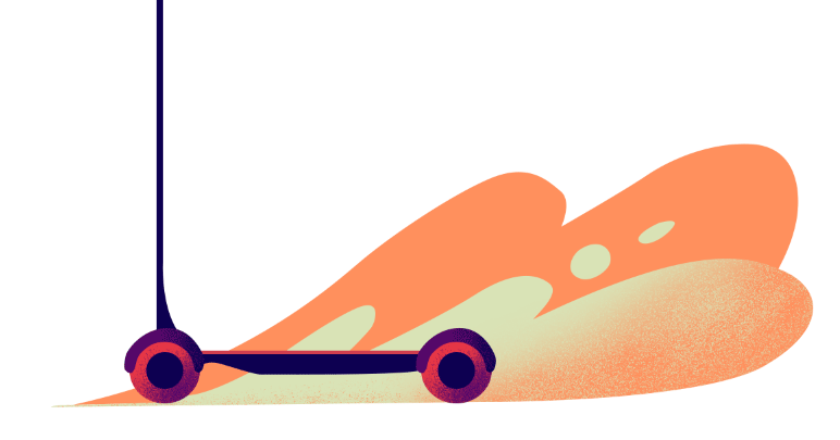 噪點插畫：用PS給滑板車人像添加噪點