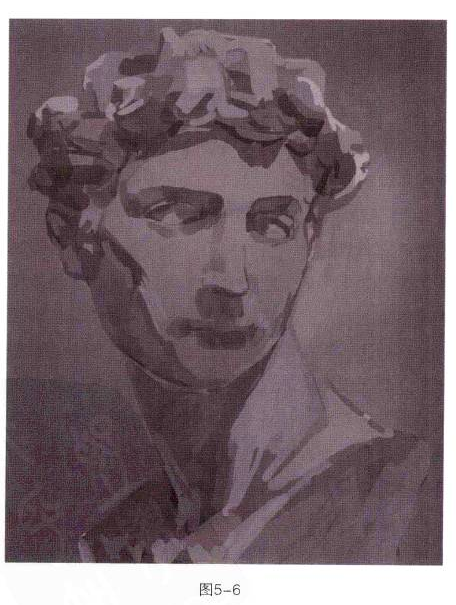 石膏步驟素描教程分享:確立明暗關係